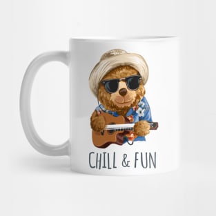 Cute bear design "Chill & Fun" Mug